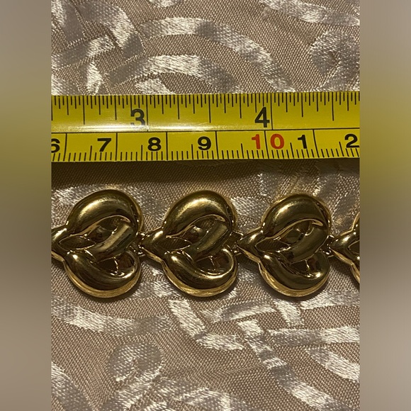 Vintage Costume Heart Panel Bracelet #7674 - Picture 8 of 9